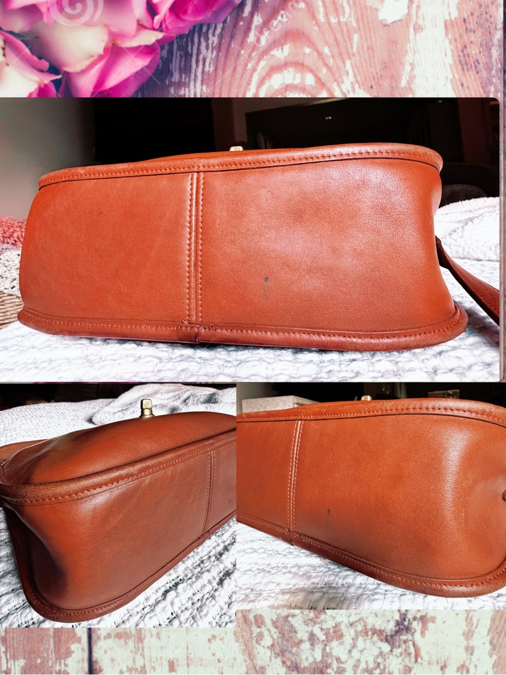 VINTAGE COACH BRITISH TAN CROSSBODY CLASSIC CITY BAG 9790 - Picture 12 of 17